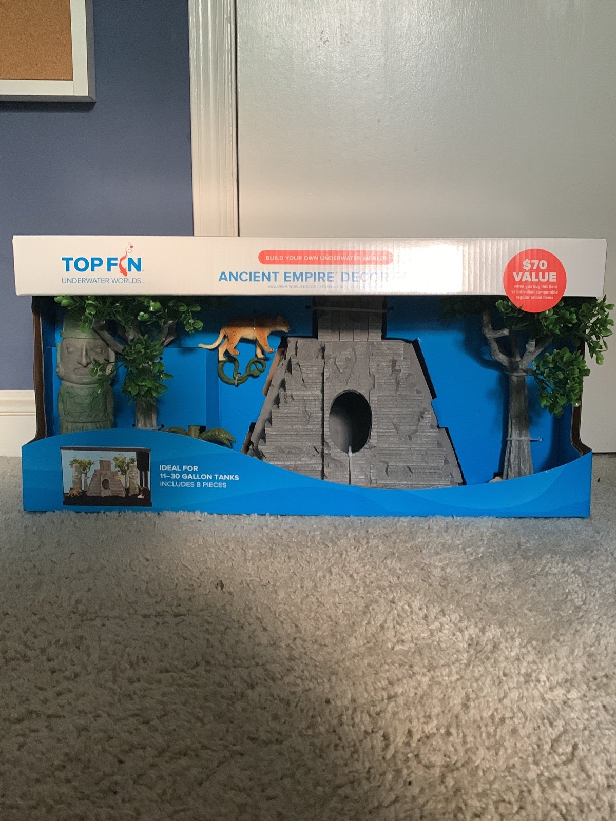 Brand, new aquarium, decorations