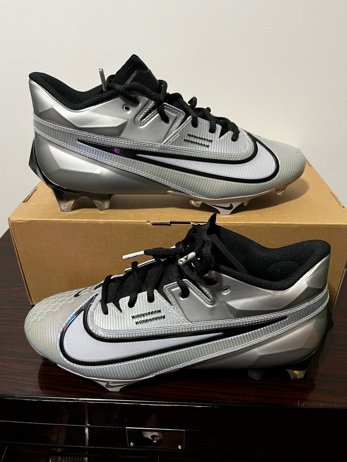 Nike Vapor Edge Elite 360 Men's Football Cleats DA5457-002 Smoke Grey SZ 10 New