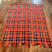 VTG Rally Klad Scotland Wool Travel Rug Tartan Stuart Plaid Blanket Red Blue