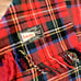 VTG Rally Klad Scotland Wool Travel Rug Tartan Stuart Plaid Blanket Red Blue