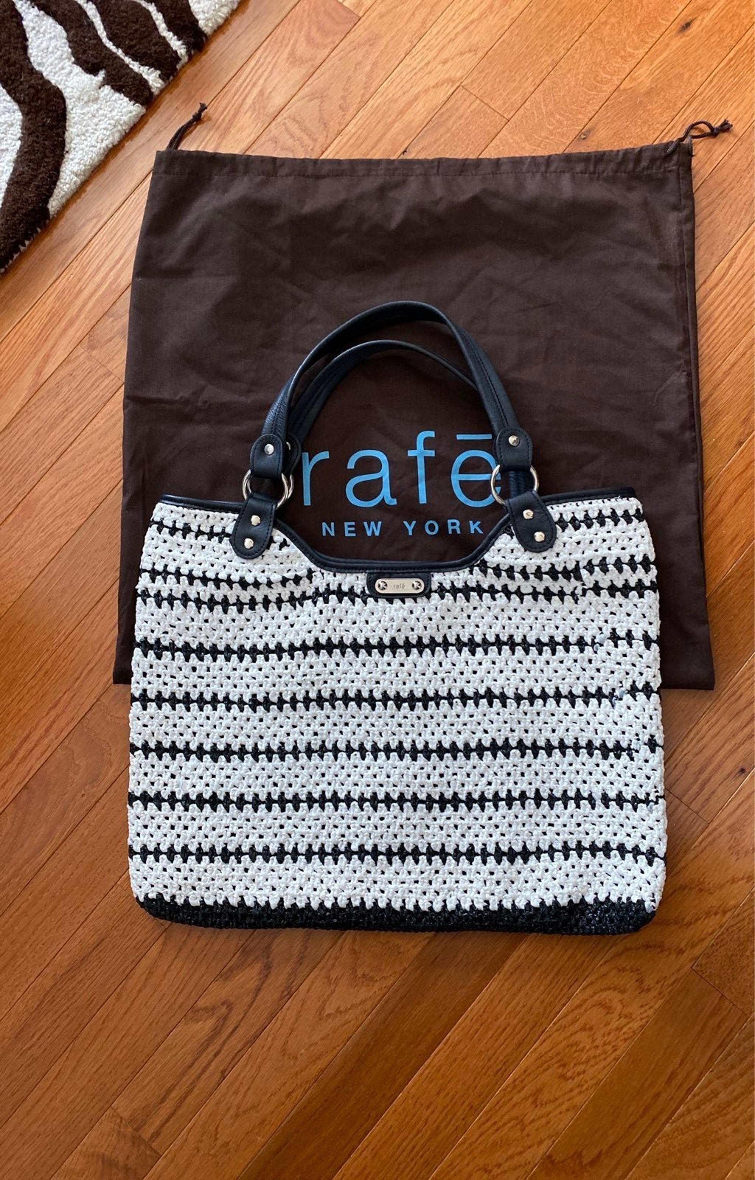 Rafe New York Woven Tote Beach Pool Vacation Bag Recycled Plastic