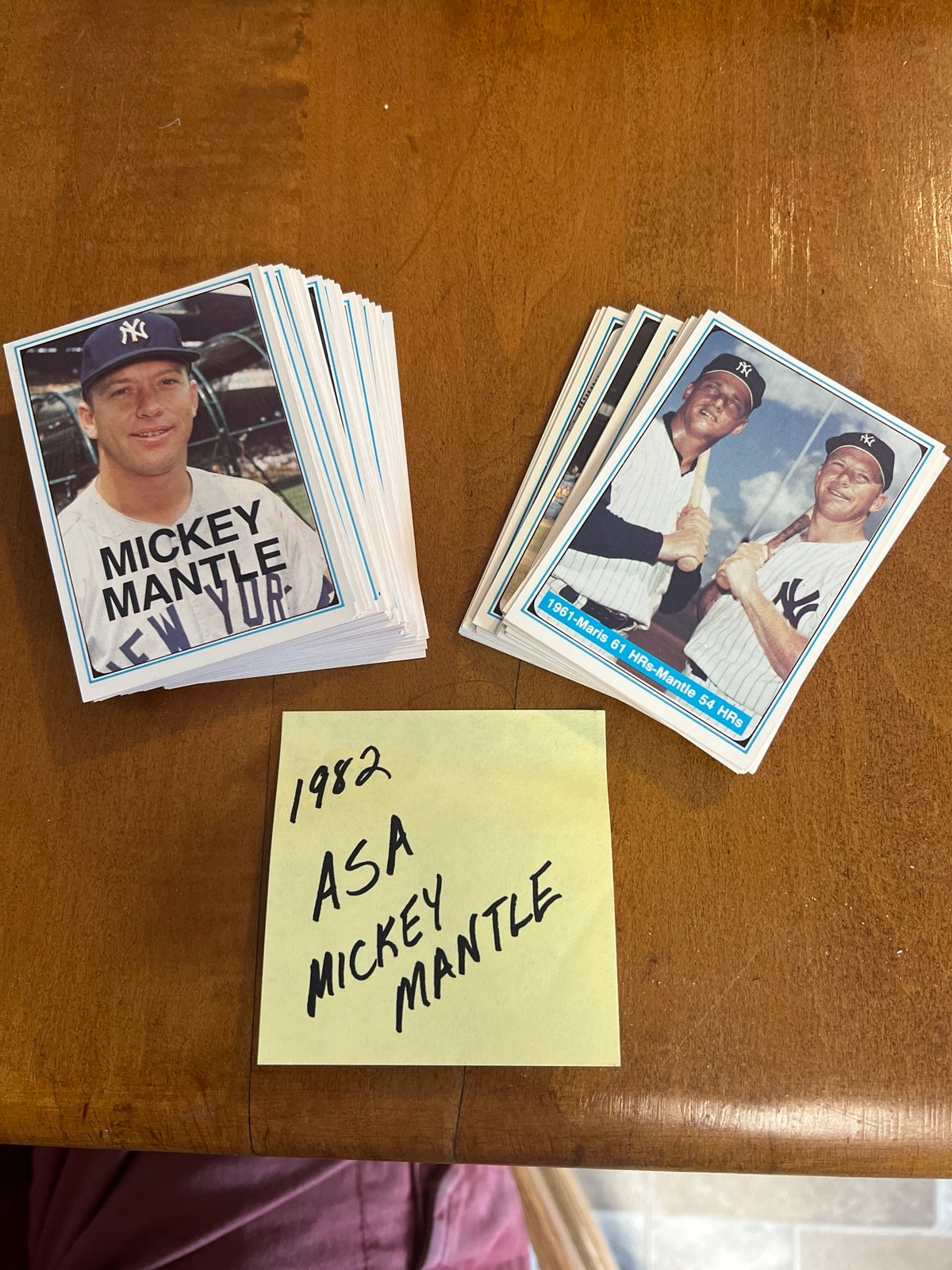 1982 ASA Mickey Nantle 72 Card Set