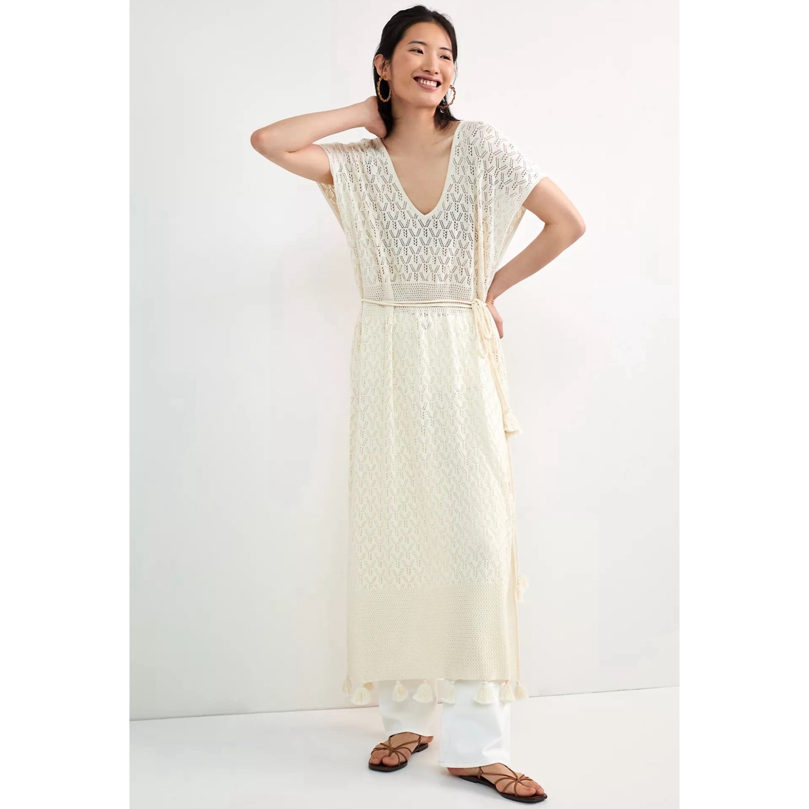 Anthropologie Pointelle Caftan NWT (One Size Fits all)