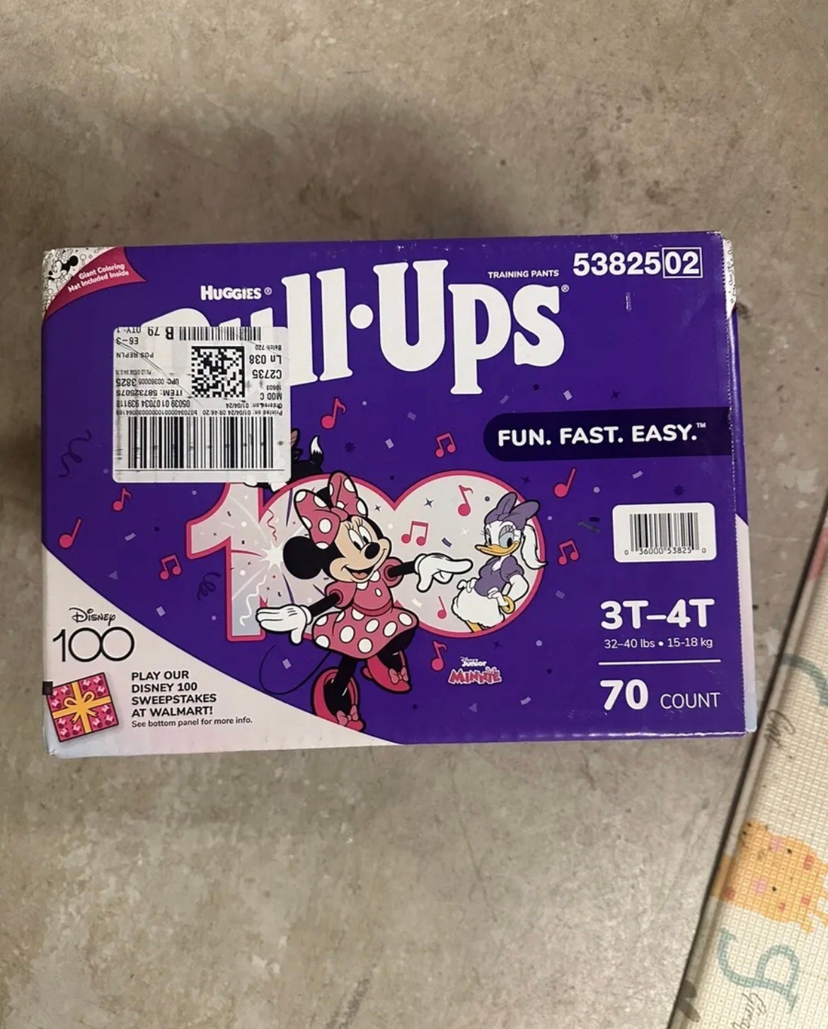 Huggies Pull-Ups Girls' Potty Training Pants, 3T-4T (32-40 lbs), 70 Count