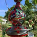 Blown Glass Hummingbird Feeder, Bird Feeder, Hanging Feeder, Glass Feeder