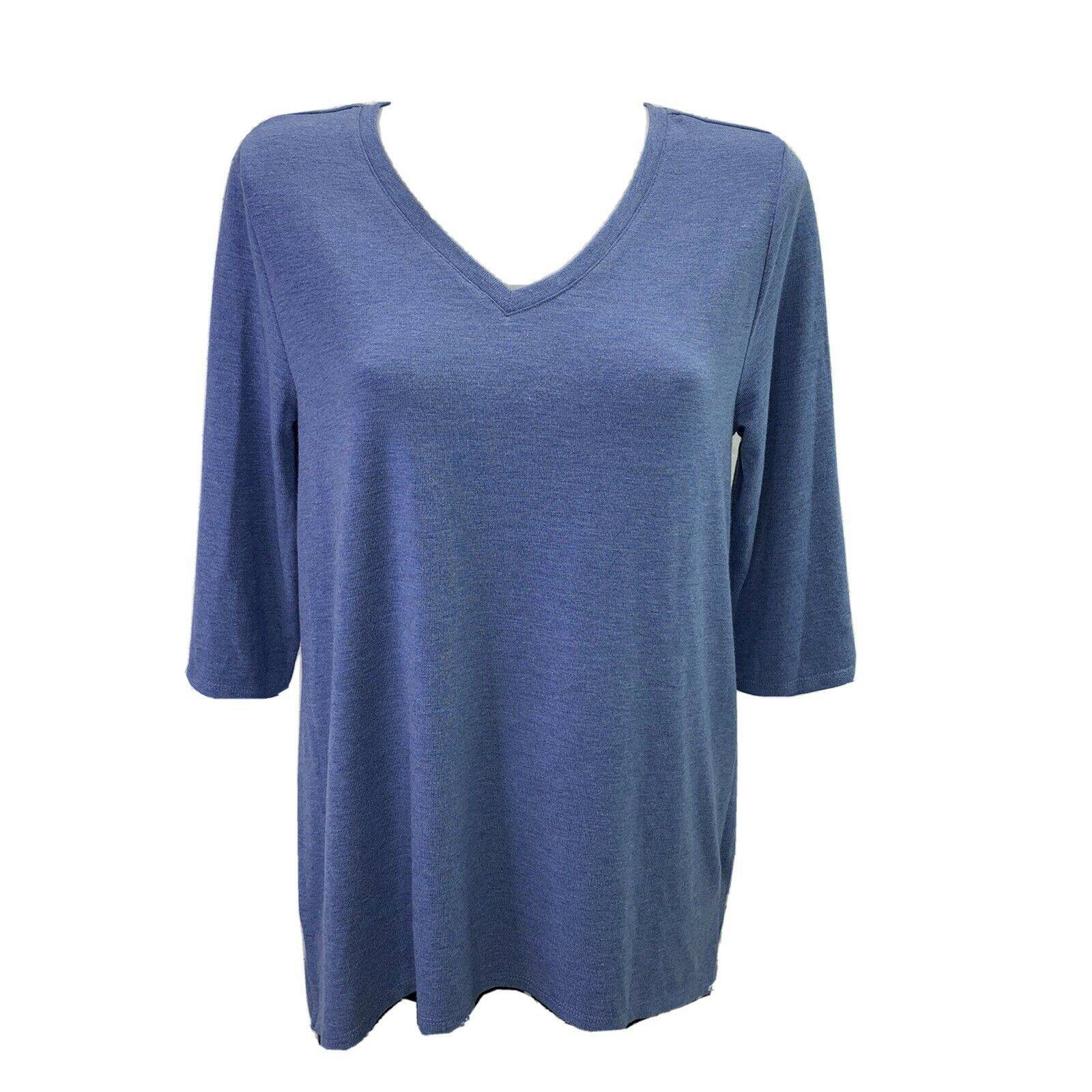 Soft Surroundings Blue Knit Top Medium