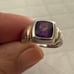 David Yurman Amethyst cable ring sterling and 14kt