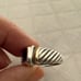 David Yurman Amethyst cable ring sterling and 14kt