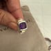David Yurman Amethyst cable ring sterling and 14kt