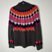 Derhy Funnel Neck Sweater Wool Mohair Mix Brown Size Large