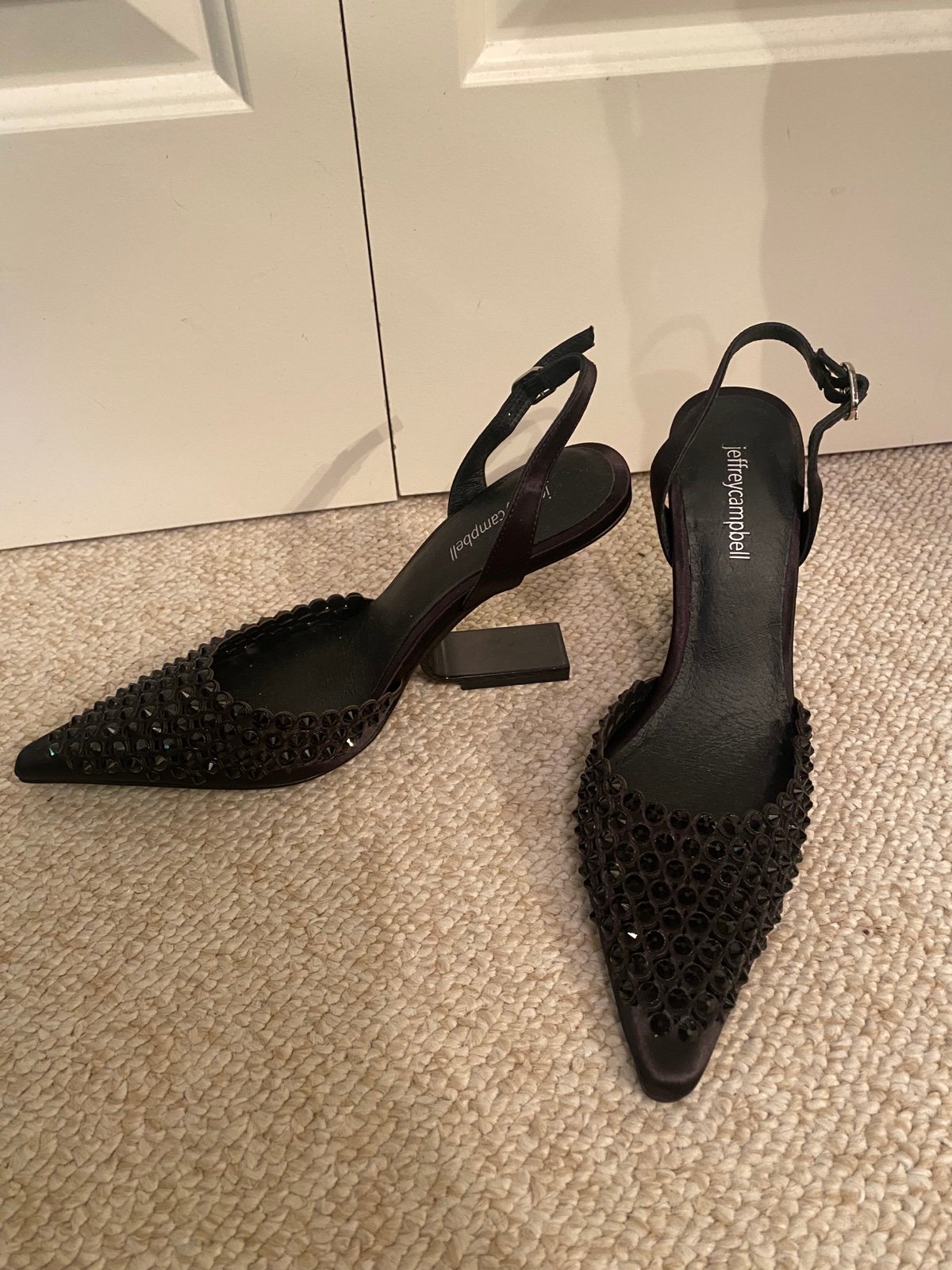 Jeffrey Campbell shiner slingbacks