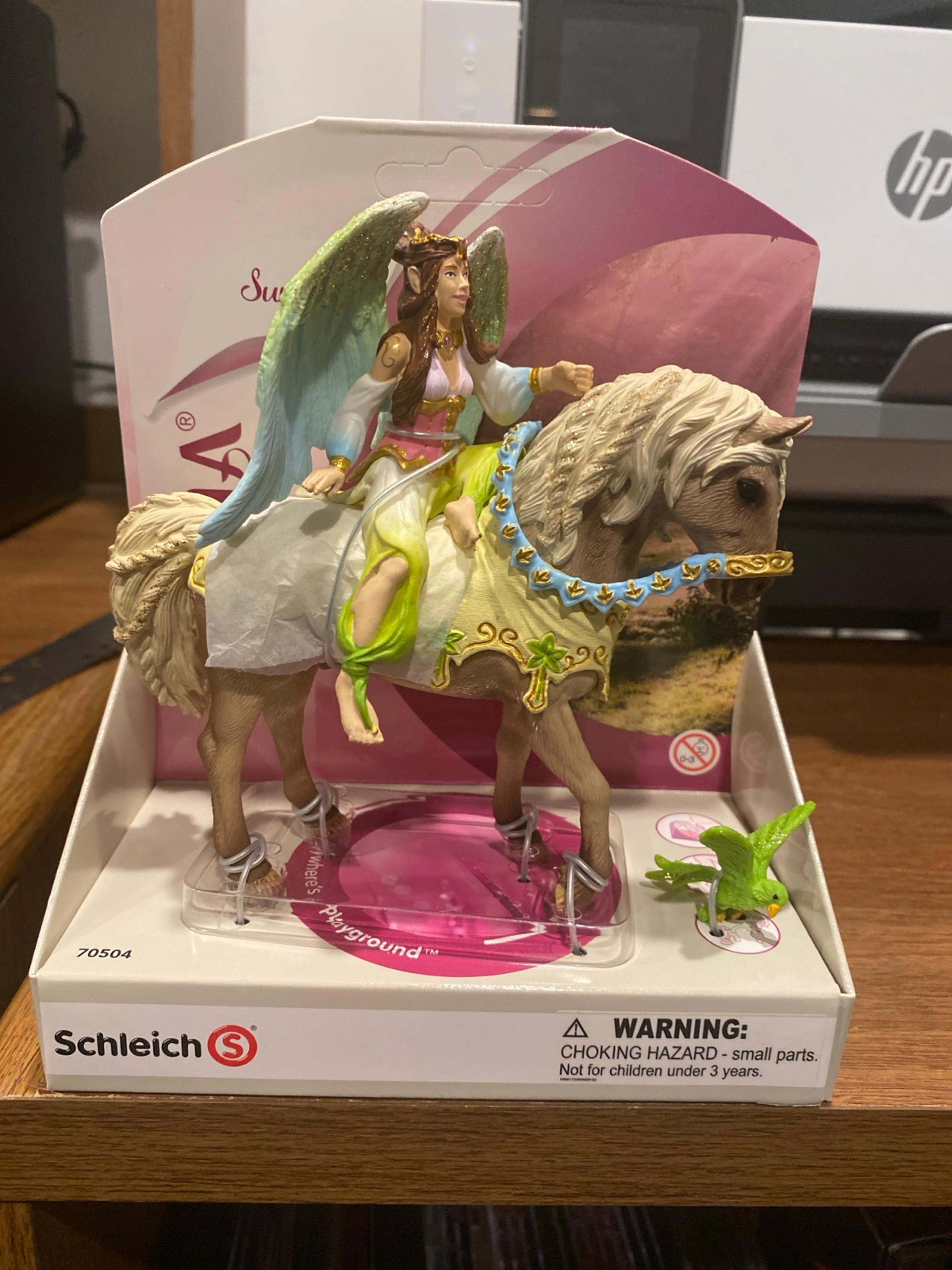 Schleich Bayala series  Surah, a winged fairy on horseback action figure - new