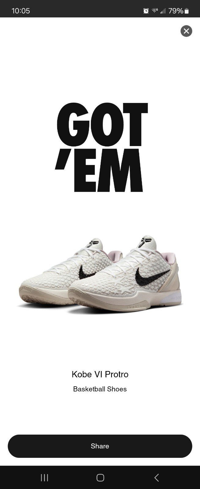 Kobe 6 Proto Sail Size 18 Mens