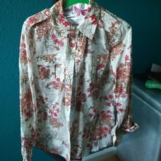 Tory Burch floral button up top