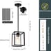 2 light Pendant Lights Kitchen Island Black Farmhouse 1-Light Small Chandeliers