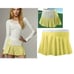 NWT Adidas Stella McCartney Tennis Skirt Pleated 40 M Medium white yellow