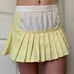 NWT Adidas Stella McCartney Tennis Skirt Pleated 40 M Medium white yellow