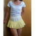 NWT Adidas Stella McCartney Tennis Skirt Pleated 40 M Medium white yellow