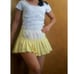 NWT Adidas Stella McCartney Tennis Skirt Pleated 40 M Medium white yellow