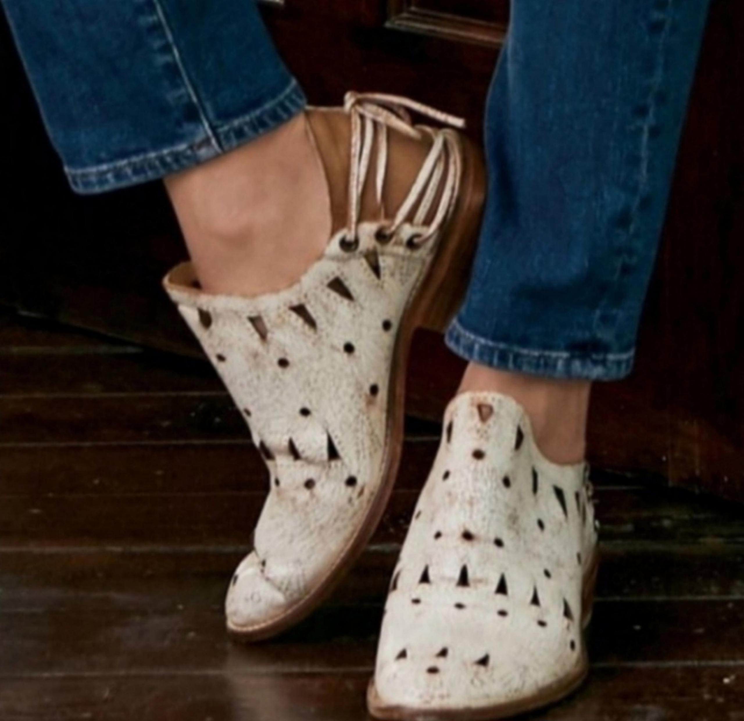 Anthropologie Musse & Cloud Coolise Western Bohemian Cutout Ankle Booties