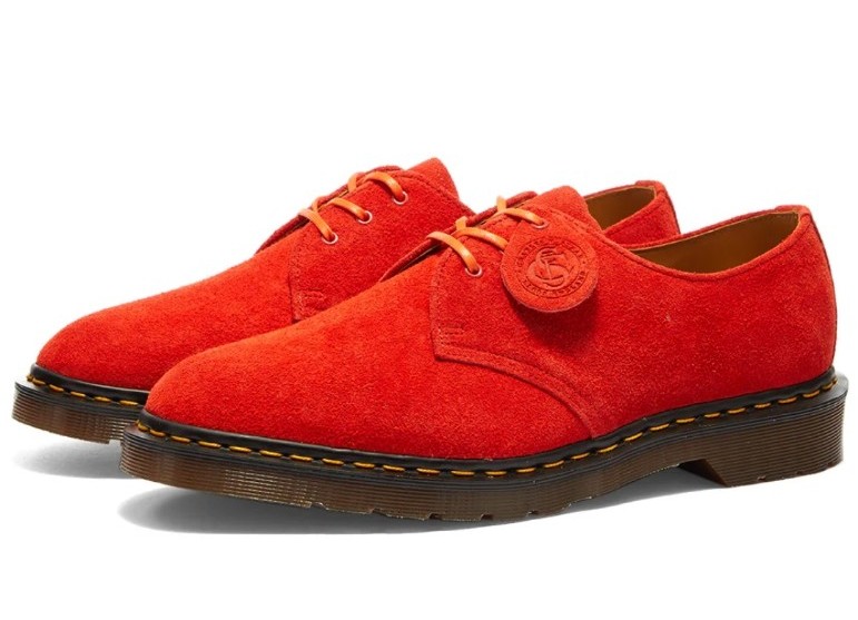 Dr. Martens 1461 Red Suede Leather Oxford shoes Made in England