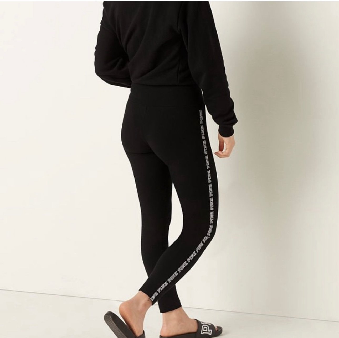 PINK cotton high waist leggings