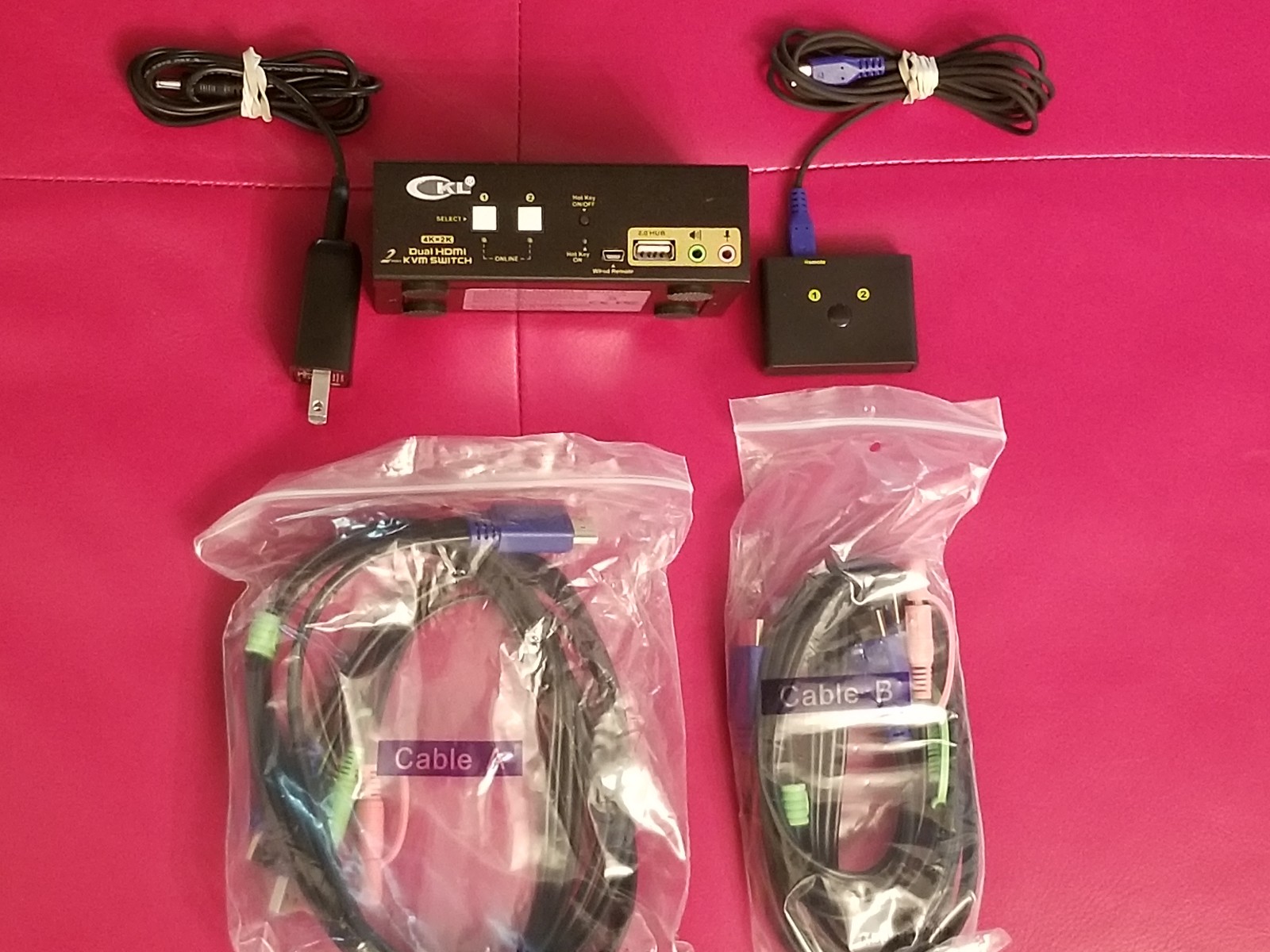 CKL 2 PORT DUAL HDMI KVM SWITCH CKL-922HUA