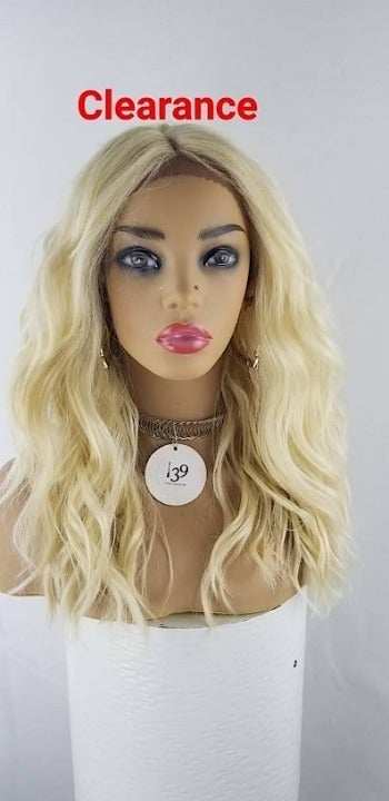 Blonde 613 wavy lace front bob wig