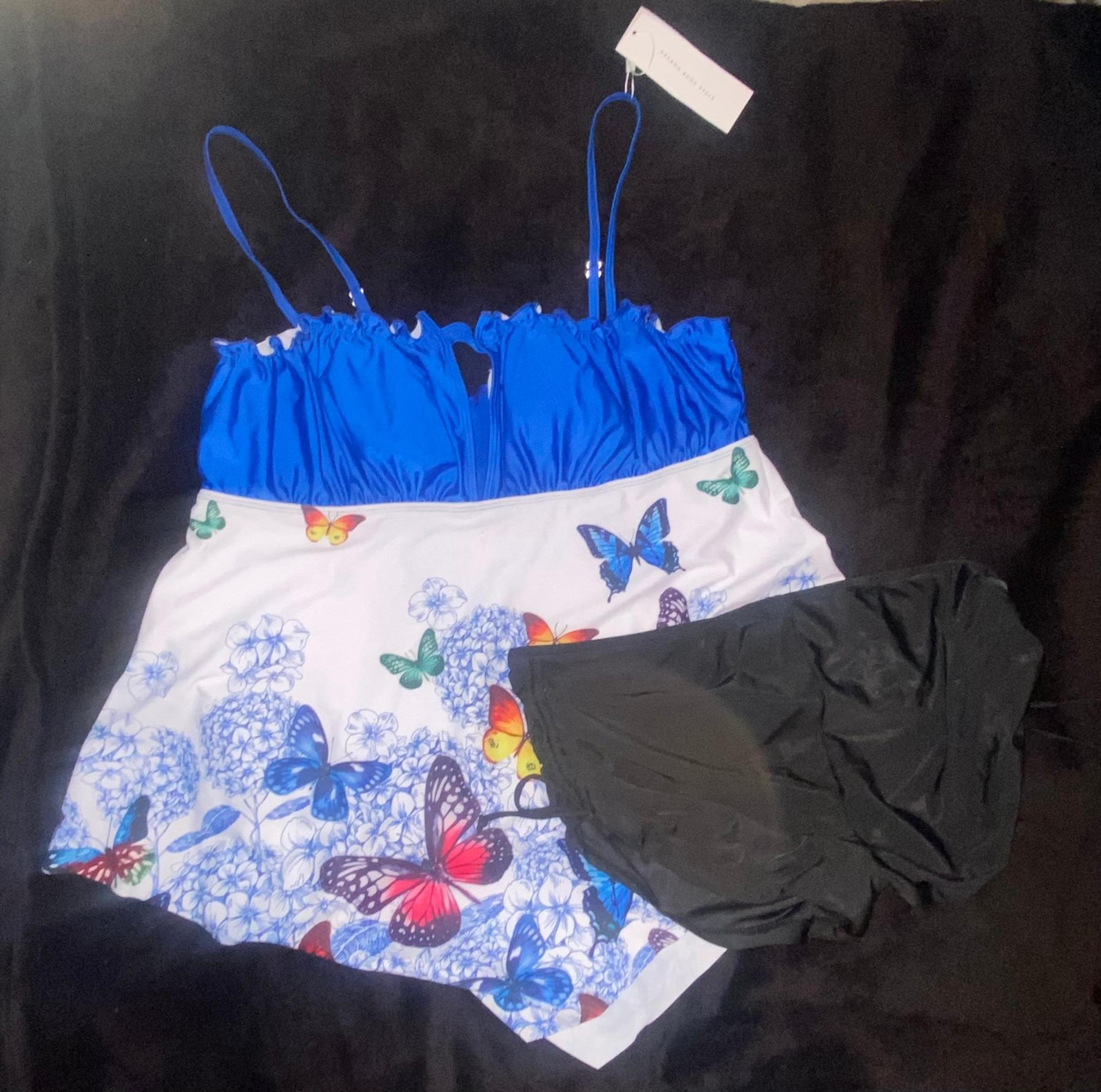 Butterfly 2 piece bathing suit