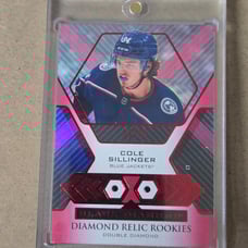 2021-22 Upper Deck Black Diamond Relics Cole Sillinger 18/49 BDR-CS