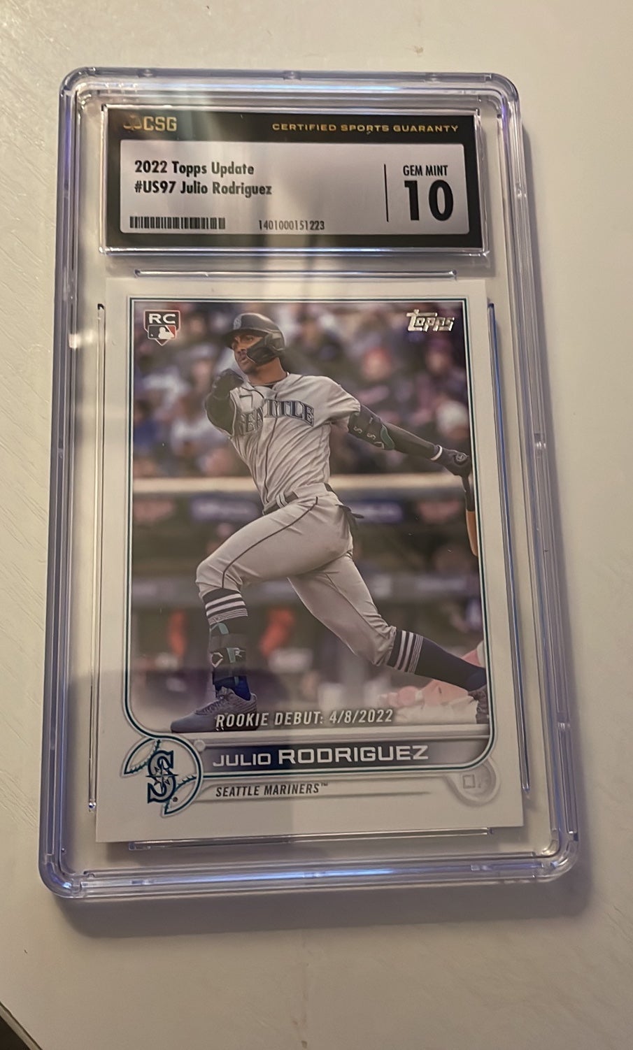 2022 Julio Rodriguez Topps Updated Gem Mint 10