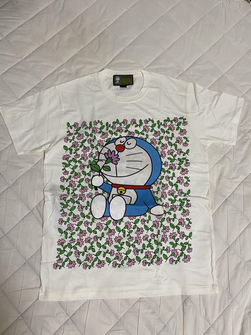 Size S (Unused) | Authentic GUCCI Gucci Doraemon x Floral Print Short Sleeve T-shirt