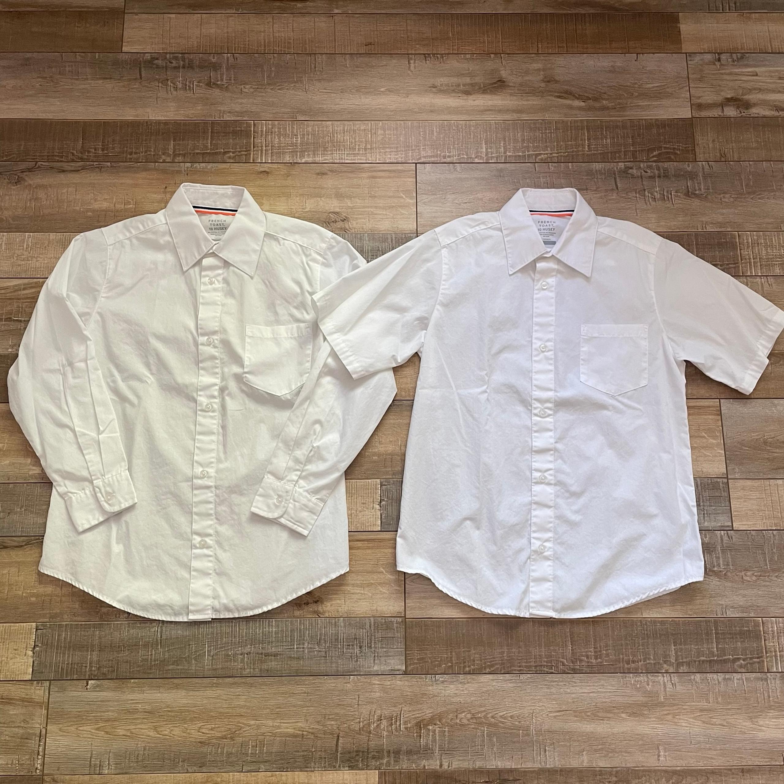 French Toast boy’s white button down shirts, size 10 Husky