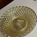 Home interiors Luxury Diamond Cut Shaped Gold Mercury Glass Pedestal Bowl