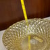 Home interiors Luxury Diamond Cut Shaped Gold Mercury Glass Pedestal Bowl