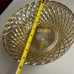 Home interiors Luxury Diamond Cut Shaped Gold Mercury Glass Pedestal Bowl