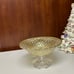 Home interiors Luxury Diamond Cut Shaped Gold Mercury Glass Pedestal Bowl
