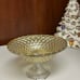 Home interiors Luxury Diamond Cut Shaped Gold Mercury Glass Pedestal Bowl