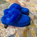 UGG DISQUETTE DIVE BLUE SUEDE/ SHEEPSKIN PLATFORM SLIPPERS, US size 8 EUR 39