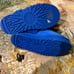 UGG DISQUETTE DIVE BLUE SUEDE/ SHEEPSKIN PLATFORM SLIPPERS, US size 8 EUR 39