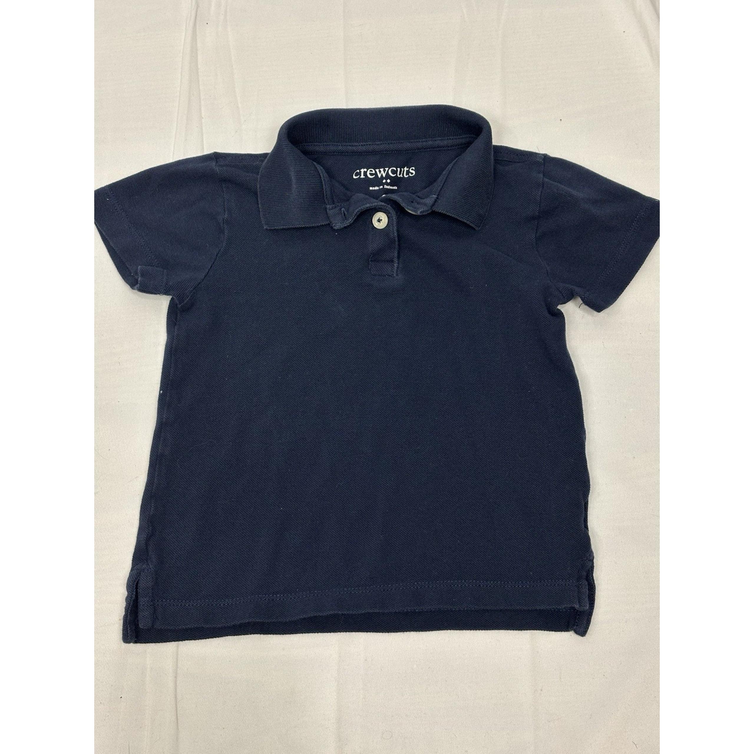 CREWCUTS J. CREW Everyday Toddler Boys Navy Blue Polo Shirt Size 2 Preppy