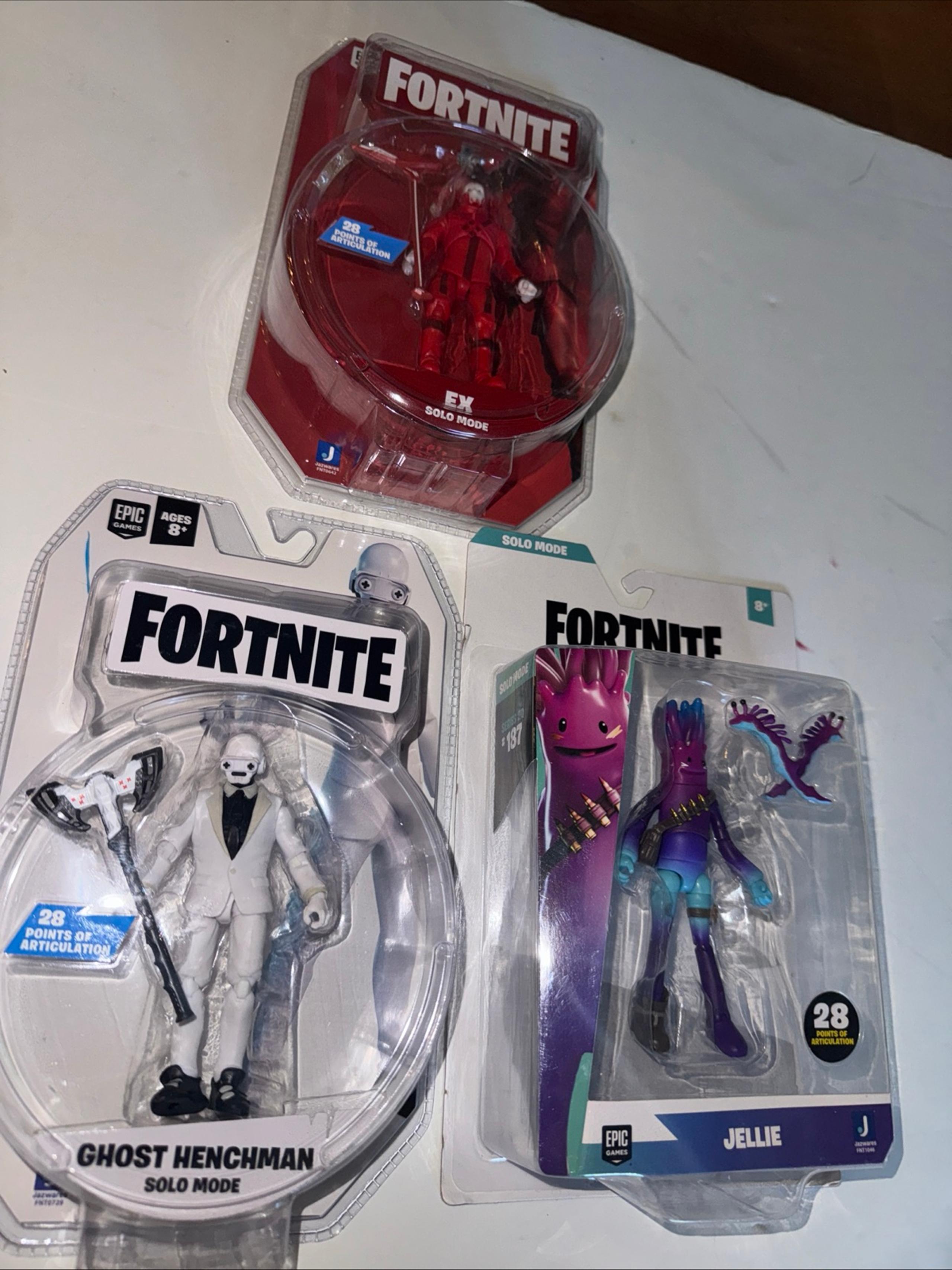Fortnite Solo Mode Figure Lot Ghost Henchman Jellie Ex Action Jazzwares Epic