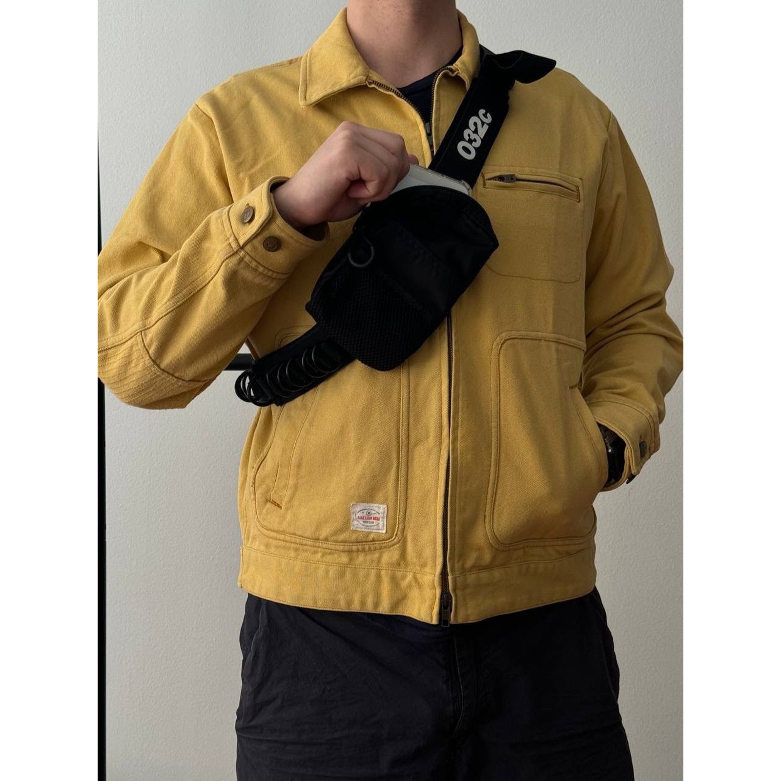 032c x Adidas Side Belted Black Utility Bag