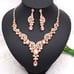 Crystal Necklace Earrings Bracelet Ring Bridal Wedding Party Jewelry Diamond Set