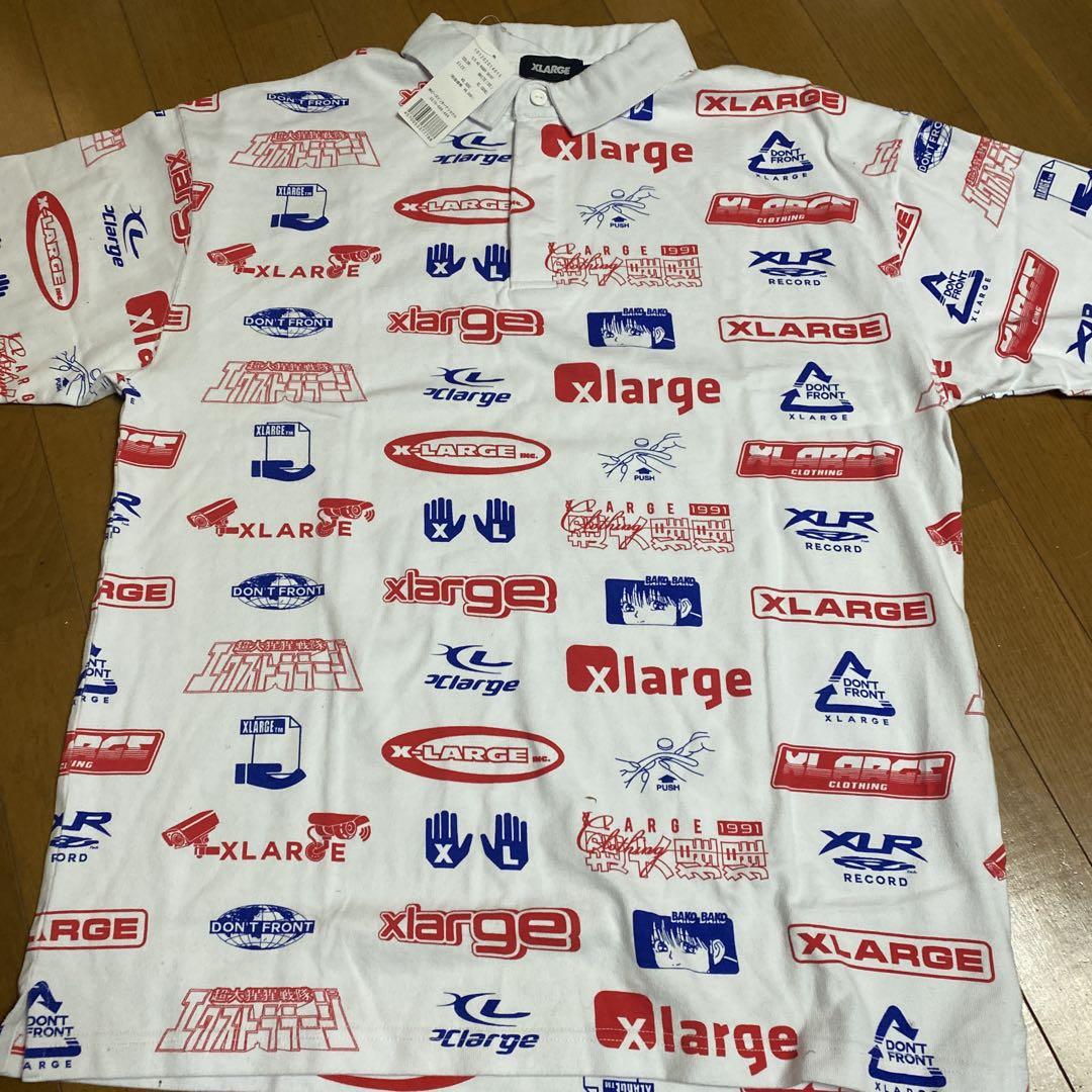 S/S ALLOVER PRINT RUGBY SHIRT エクストララージ XLARGE 【並行輸入】エクストララージ X-LARGE RUGBY ZIP S