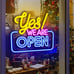 Open Neon Signs Bright Led Light High Visibility Advertisement