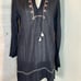 Lemlem NWOT Sz SM black sheer w white /coral embroidery swim cover tunic dress‎
