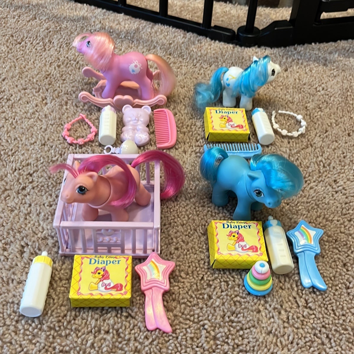 G1 My Little Pony - Tiddly Winks, Baby Ember, Dangles Baby Sweet Stuff