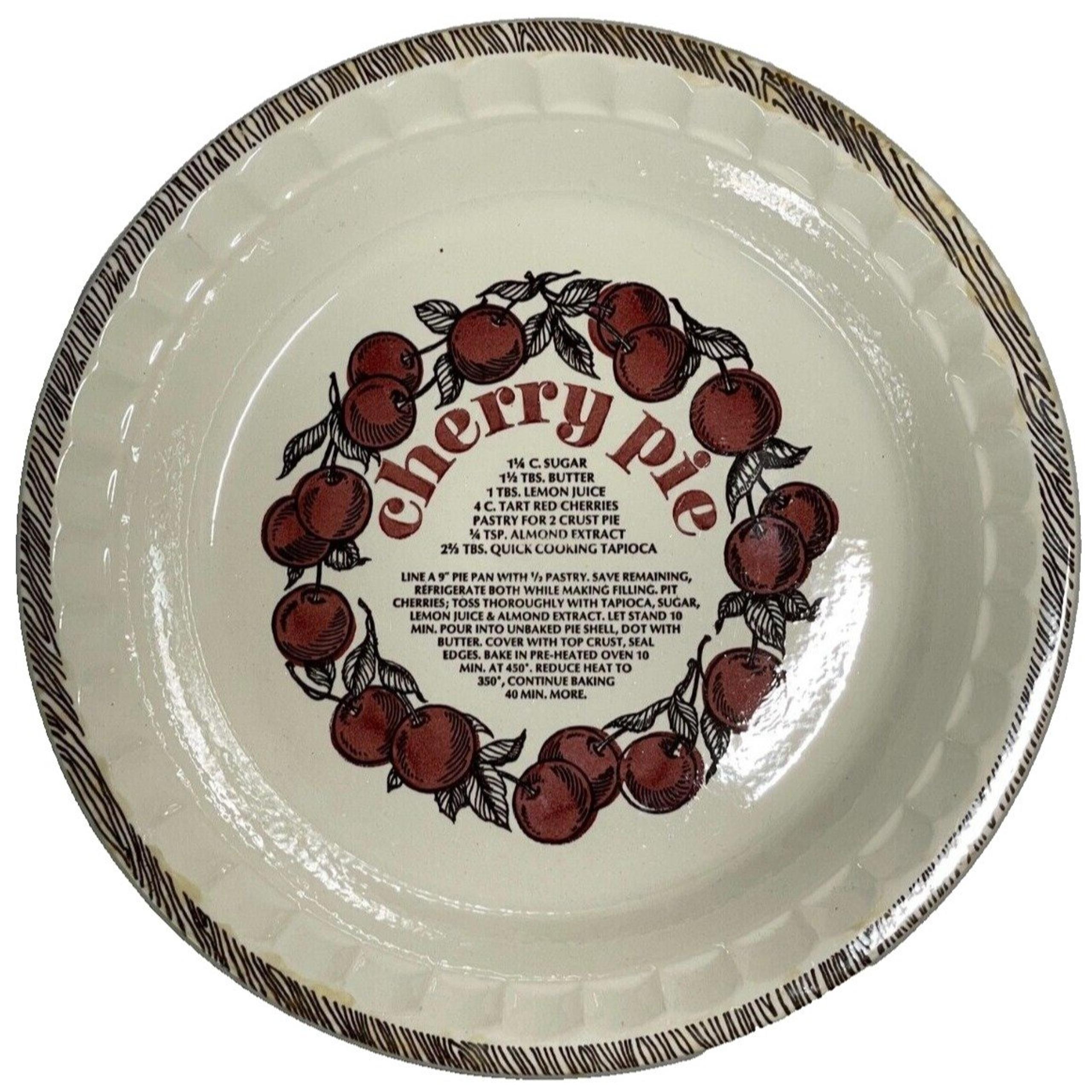 Vintage Cherry Pie USA Brand Royal China Country Harvest Dish Recipe Plate 1983