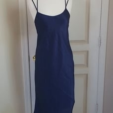 Navy blue silky chemise nwot